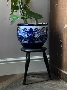 Carved Welsh milking stool