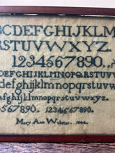 Load image into Gallery viewer, Antique sampler circa 1844