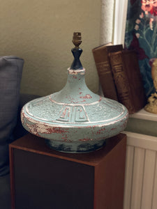Painted ceramic lamp base circa 1970
