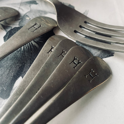 Monogrammed cutlery circa 1920