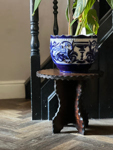 Brutalist carved Spanish side table circa 1940