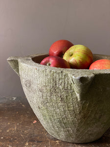 Antique stone mortar