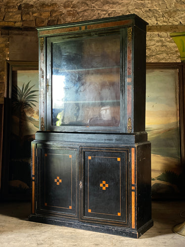Victorian ebonised display case