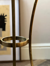 Load image into Gallery viewer, Circa 1980. French Brass Gueridon Drink Table With Smoked Glass