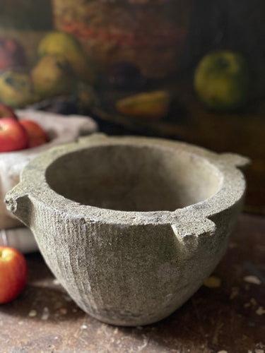 Antique stone mortar