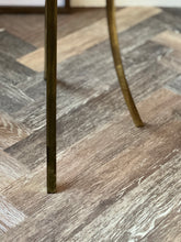 Load image into Gallery viewer, Circa 1980. French Brass Gueridon Drink Table With Smoked Glass