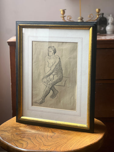 Hilda Jillard (1899–1975) charcoal life drawing study