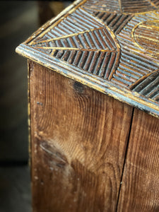 Circa 1900 French folk art slat twig cabinet