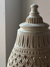 Load image into Gallery viewer, Tunisian ceramic fretwork lamp circa 1960