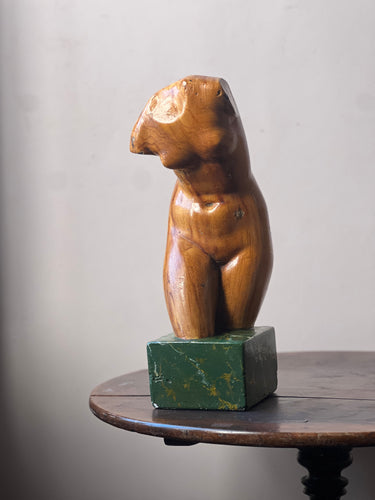 Midcentury ceramic female torso sculpture.