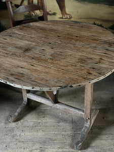 Antique French pine wine tasting table