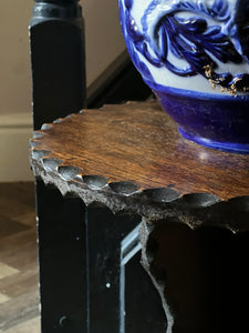Brutalist carved Spanish side table circa 1940