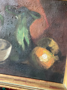 19th century French oil on canvas still life painting