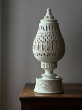 Load image into Gallery viewer, Tunisian ceramic fretwork lamp circa 1960