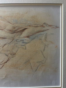 Artist study of woman reclining in bed