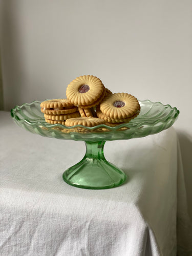 Vintage glass cake stand
