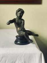 Load image into Gallery viewer, Circa 19th century bronze putti on ebonised base