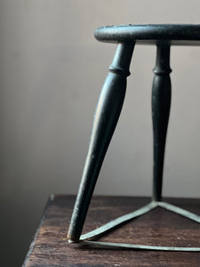 Carved Welsh milking stool