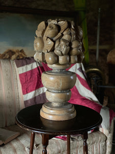 Hand carved oak fruit basket