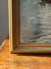 Load image into Gallery viewer, Antique oil on canvas of two ships