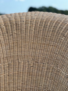 Circa 1950, pair of large wicker chairs in manner of isamu kenmochi