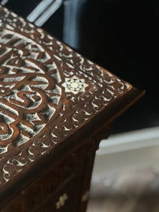 Late nineteenth century Syrian side table with mother of pearl inlay.