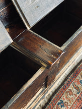 Load image into Gallery viewer, Antique 19th century pine box settle with storage