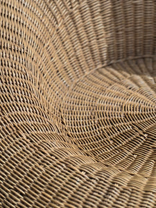 Circa 1950, pair of large wicker chairs in manner of isamu kenmochi