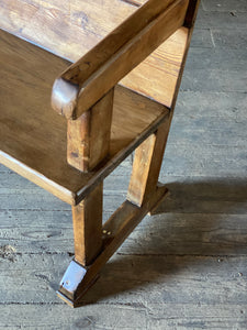 Antique pine church pew