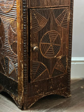 Load image into Gallery viewer, Circa 1900 French folk art slat twig cabinet
