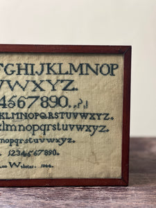 Antique sampler circa 1844
