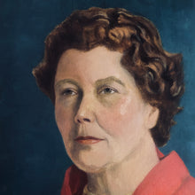 Load image into Gallery viewer, Midcentury oil on canvas portrait