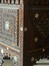 Load image into Gallery viewer, Late nineteenth century Syrian side table with mother of pearl inlay.