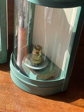 Load image into Gallery viewer, Mid 20th century iron and glass wall lights