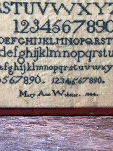 Antique sampler circa 1844