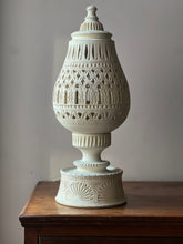 Load image into Gallery viewer, Tunisian ceramic fretwork lamp circa 1960