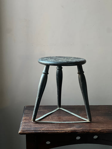 Carved Welsh milking stool