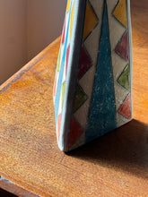 Load image into Gallery viewer, Pair of raku pottery candlesticks