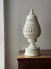 Load image into Gallery viewer, Tunisian ceramic fretwork lamp circa 1960
