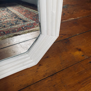 Midcentury painted bamboo mirror