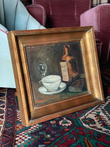 19th century French oil on canvas still life painting