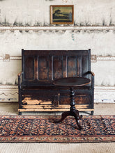 Load image into Gallery viewer, Antique 19th century pine box settle with storage
