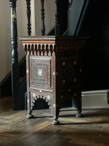 Late nineteenth century Syrian side table with mother of pearl inlay.