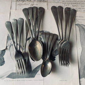 Monogrammed cutlery circa 1920