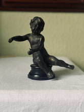 Load image into Gallery viewer, Circa 19th century bronze putti on ebonised base