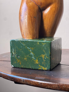 Midcentury ceramic female torso sculpture.