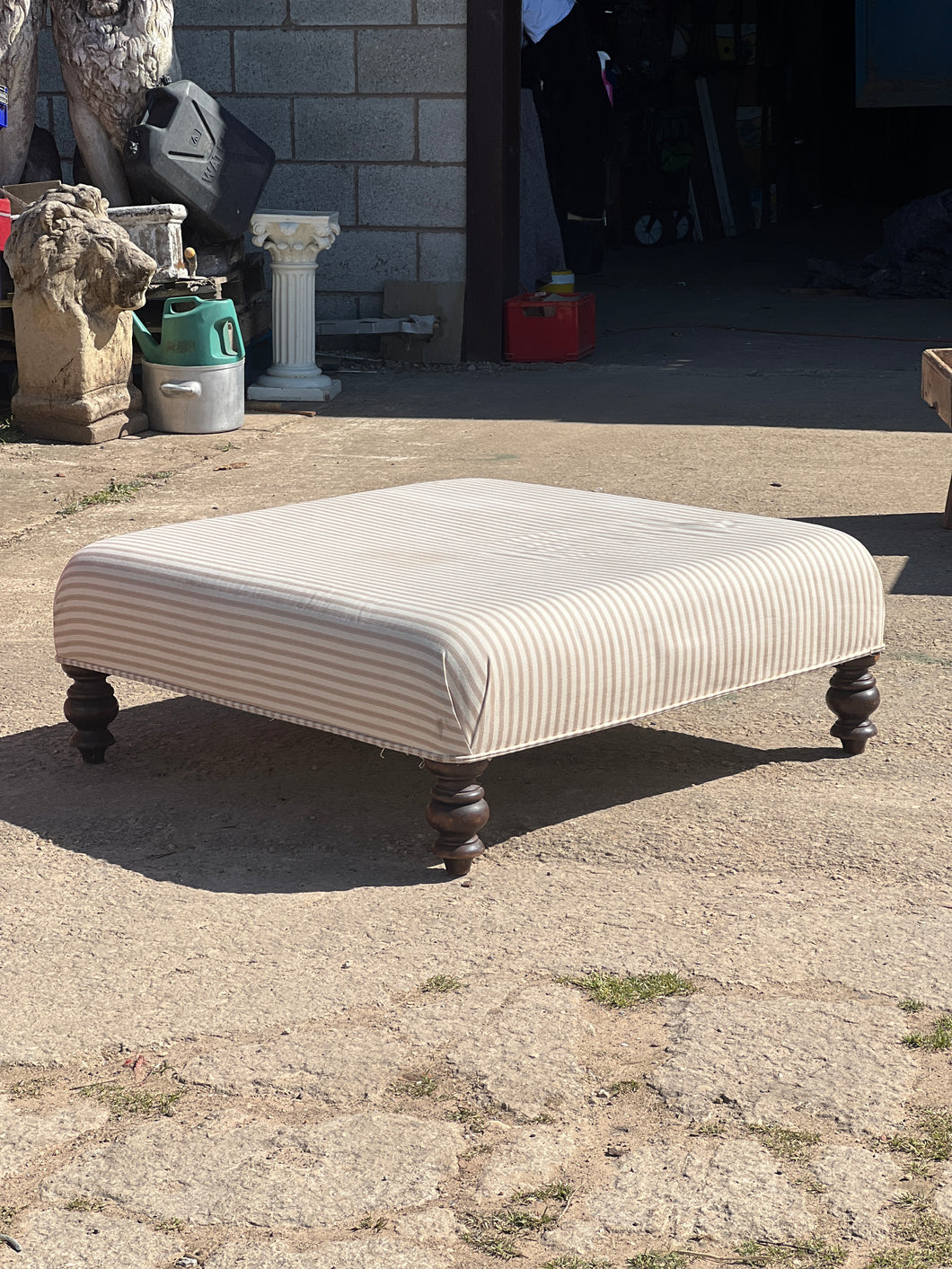 French upholstered footstool circa 1950