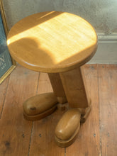 Load image into Gallery viewer, 1980s post modern side table with boot feet