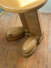 Load image into Gallery viewer, 1980s post modern side table with boot feet