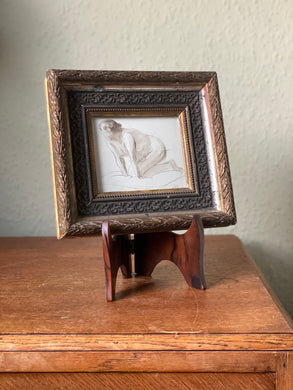 Antique French watercolour nude study